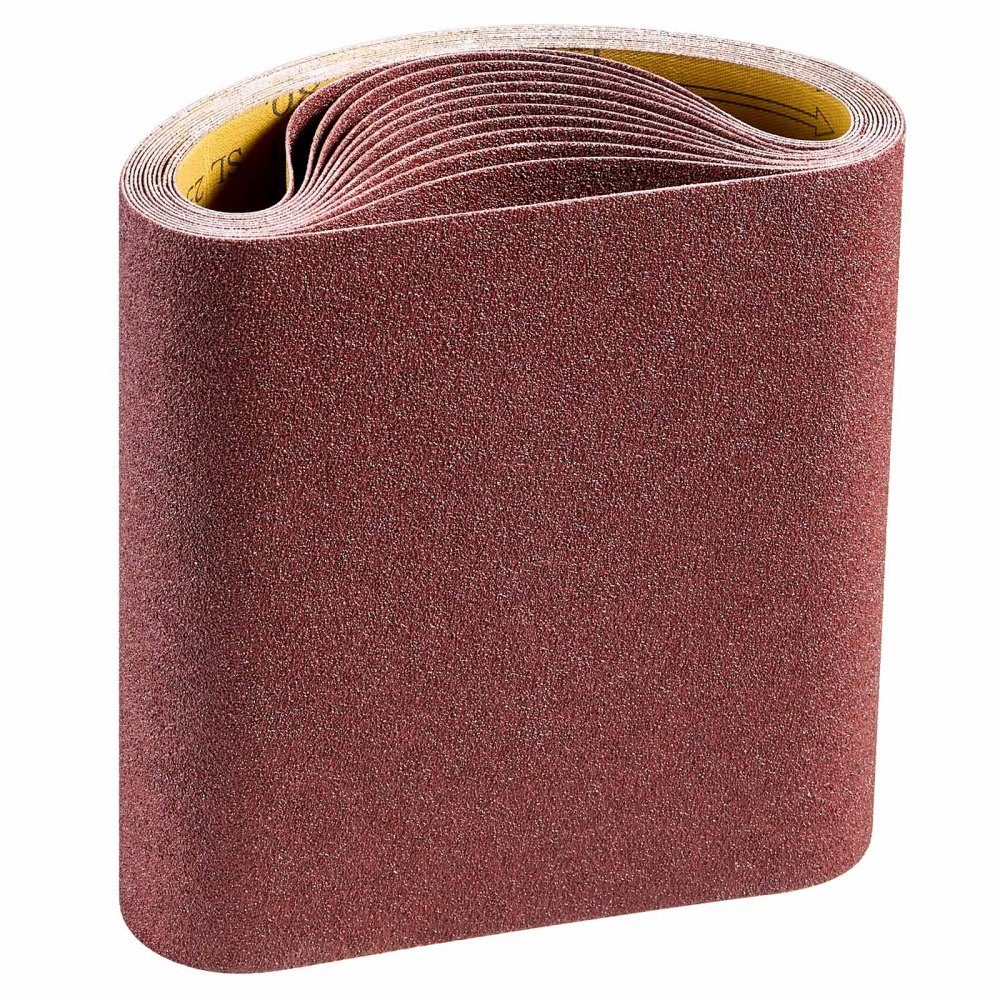 Sanding Belts, 202 x 485mm Sandpaper for Belt Sander, 12 Pack 80 Grit Aluminum Oxide Fabric Sanding Belt, Ideal for Woodworking, Steel, Aluminum, Non-Ferrous Metals