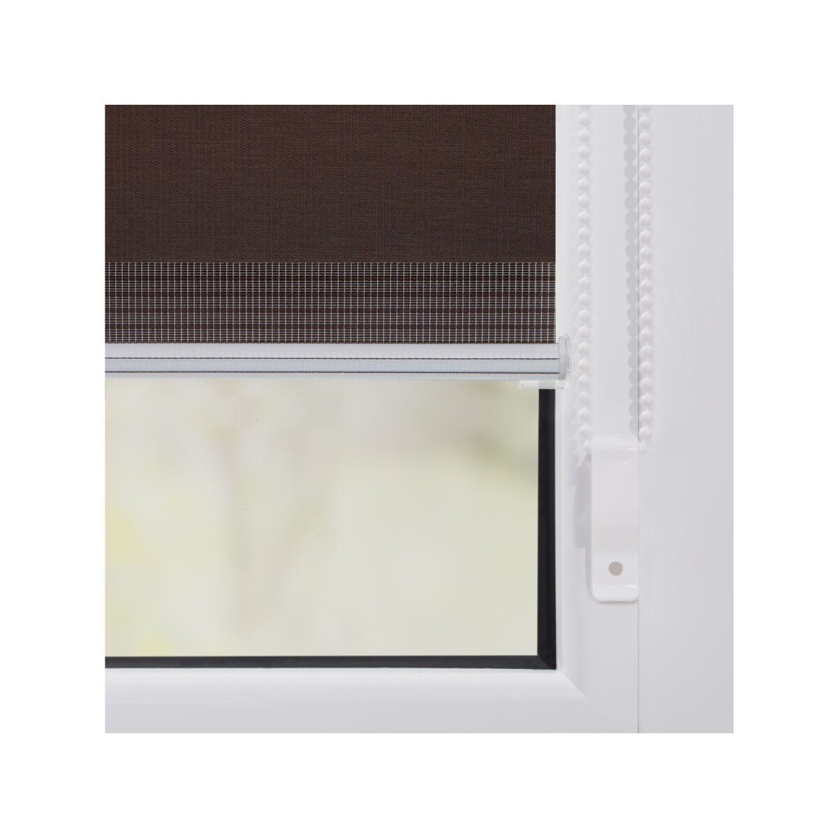 Lichtblick Klemmfix duo roller blind, no drilling required, 60 x 150 cm, dark brown