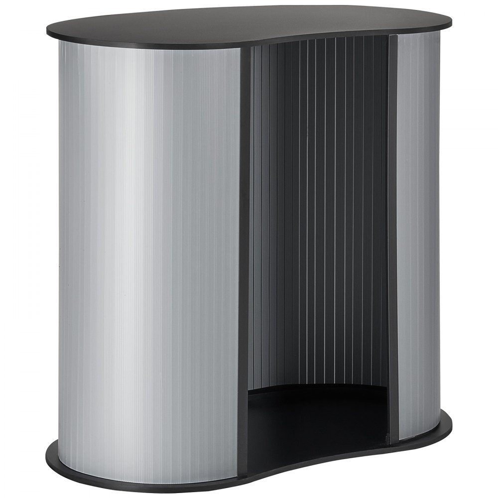 Portable Trade Show Counter, Trade Show Counter, 90x49x94cm Trade Show Stand, Exhibition Counter Stand, Foldable Promotion Retail Standing Table, Pop Up Podium with Storage Compartment, Carry Bag