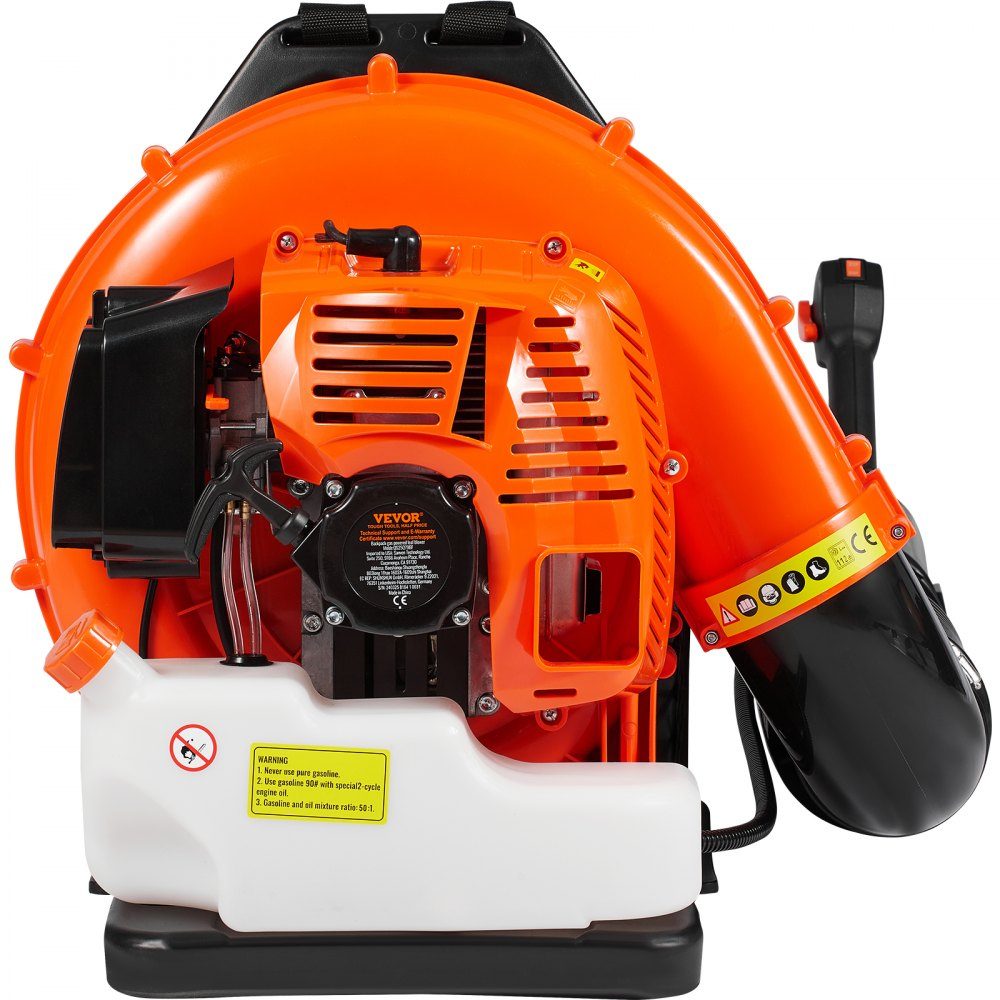 Backpack Leaf Blower, 79CC 2-Stroke Gasoline Leaf Blower with 3L Fuel Tank, 930 CFM Air Volume, 184 MPH Speed, Ideal for Lawn Care, Leaf Cleaning and Snow Removal