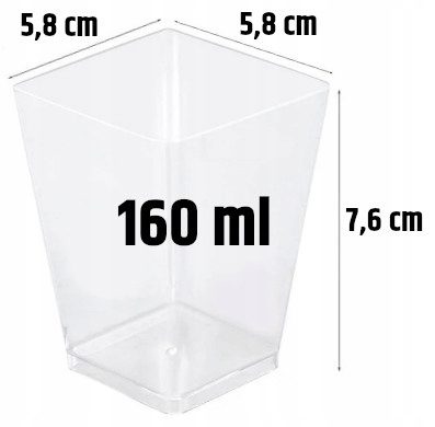 CONTAINER CUP SWEET TABLE FOR DESSERTS 160ML 20 pieces Gastro Restaurant Catering Snack Bar