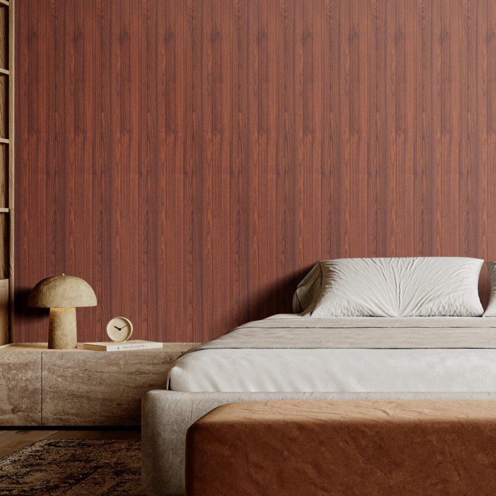 Acoustic Panels Set of 8 Acoustic Panels 2450 x 166mm WPC Accent Wooden Wall Panels for Modern Interior Walls Wood Effect Wall Panels for Stylish Decor and Noise Reduction Black Walnut Wood – Part No. HT-23178
