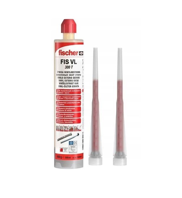 Kotwa kompozytowa Fischer FIS VL 300 T 540983 kotwa chemiczna wkręt samoprzylepny zaprawa iniekcyjna Kotwa kompozytowa Fischer FIS VL 300 T 540983 kotwa chemiczna wkręt samoprzylepny zaprawa iniekcyjna