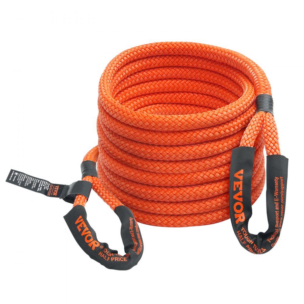 Lina holownicza 25 mm x 9 m 17 237 kg Wytrzymały pas holowniczy do pojazdów terenowych Niezwykle wytrzymały pas holowniczy z 30% energią sprężystą do jeepa, samochodu osobowego, ciężarówki, quada, UTV, SUV-a i traktora