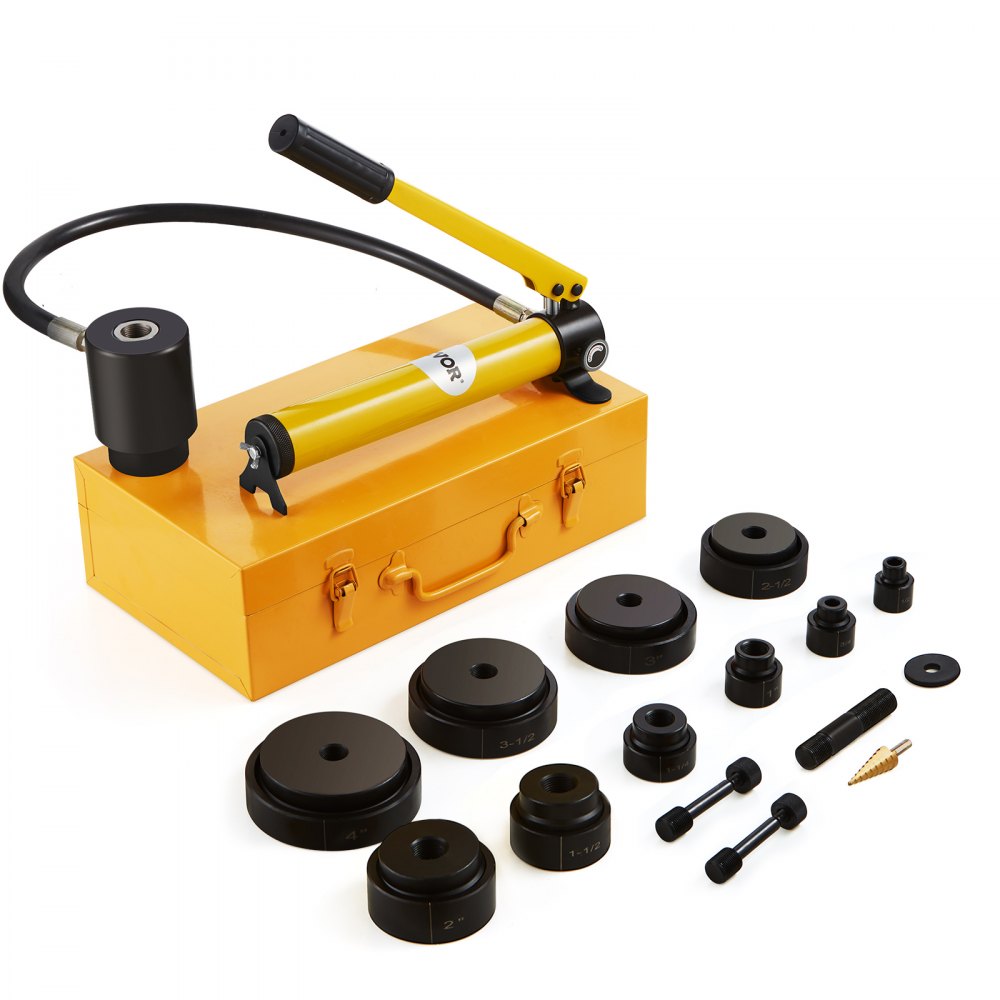 15t Hydraulic Hole Punch Cylinder Hydraulic Pump Set 10 Holes 12.7-50.8mm 15t Hydraulic Hole Punch Cylinder Hydraulic Pump Set 10 Holes 12.7-50.8mm
