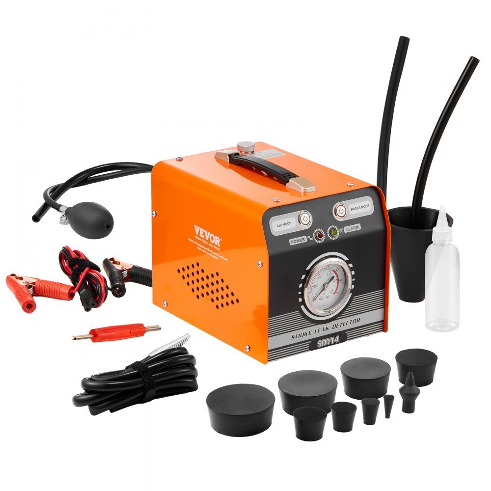 Auto Nebelmaschine Rauchmaschine Leckdetektor 8 L/min, Auto Nebelmaschine Luftmodus & Rauchmodus Zwei Modelle, Leckdetektor mit Manometer & Luftpumpen, 12V Leckdetektor Rauchmaschine