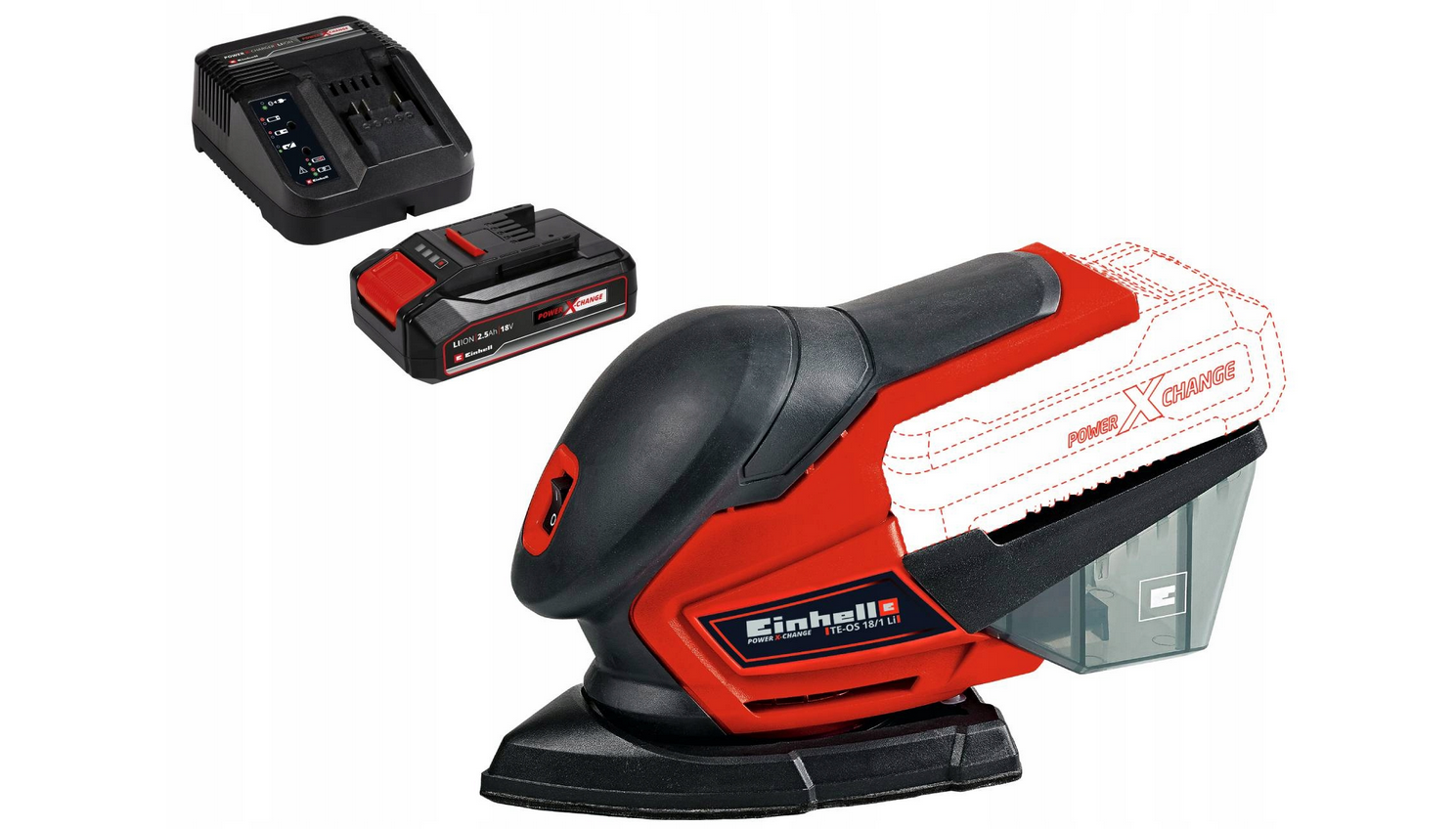 Ponceuse multifonction sans fil Einhell TE-OS 18/1 Li Solo Power