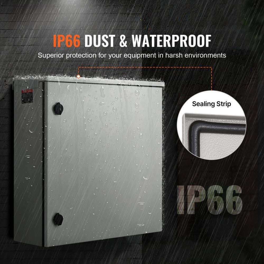 Paneel elektrische behuizing 600x600x200mm NEMA 4 buitenbehuizing IP66 Water- en stofdicht Koolstofstaal Opvouwbare binnen-buiten aansluitdoos met regenhoes