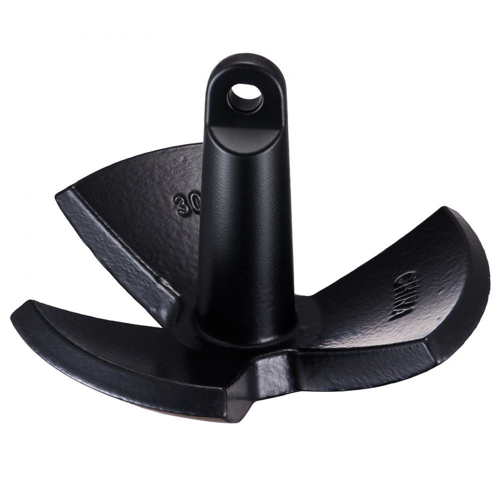 River Anchor Cast Iron Boat Anchor with Black Vinyl Coating 30 lbs, Marine Grade Mushroom Anchor for Boats up to 30 Feet, Impressive Holding Power in Mud Bottom Rivers and Lakes
