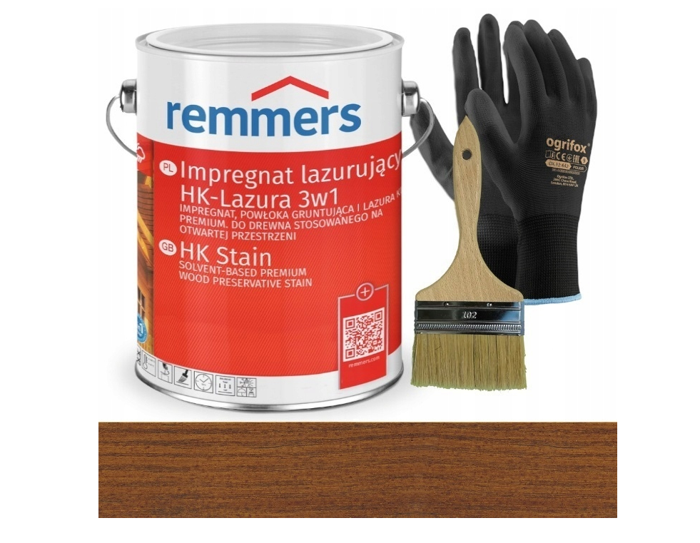 Remmers HK Lasur 3in1 (imprégnation, apprêt et vernis) 5L dans la couleur NUT Remmers HK Lasur 3in1 (imprégnation, apprêt et vernis) 5L dans la couleur NUT