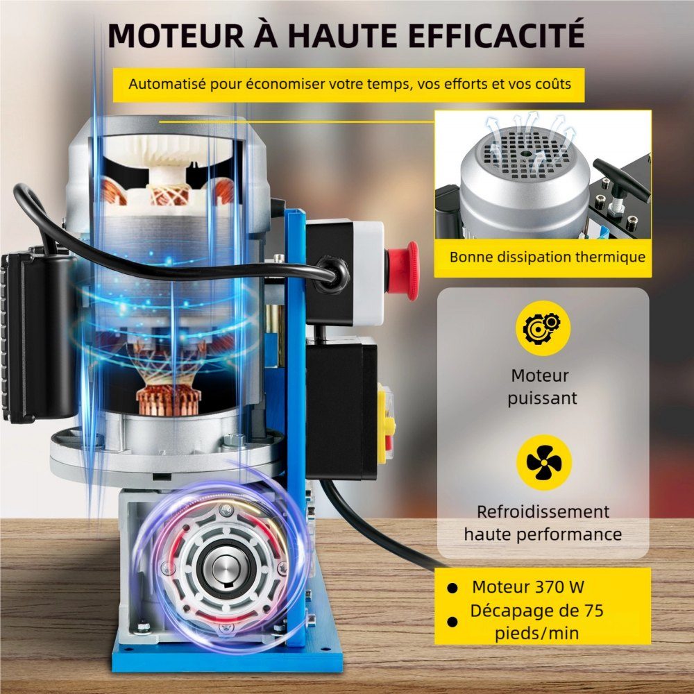 Machine à dénuder les fils électriques 370 W 1,5 mm-38 mm Machine à dénuder les câbles Outil de dénudage des câbles 11 canaux 10 lames pour le recyclage des fils de cuivre/retrait de l'isolation en plastique