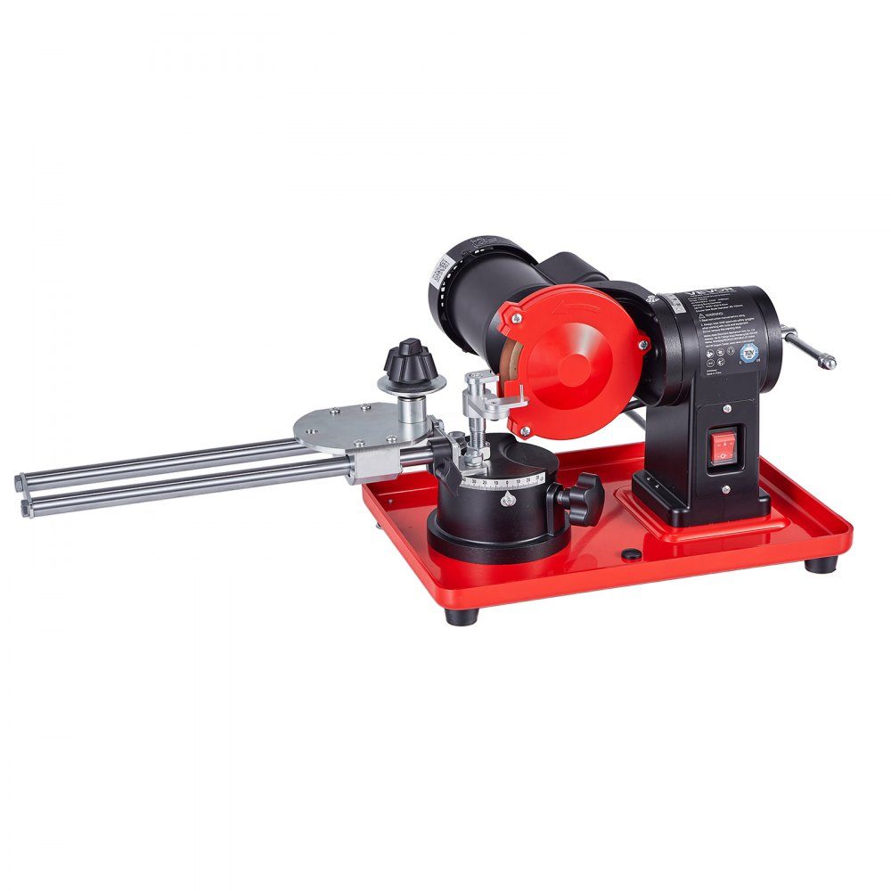 Affûteur de lame de scie 370 W, meuleuse de lame de scie circulaire 2890 tr/min avec meule de 125 mm, machine d'affûtage électrique avec angle de réglage pour lames de scie de 80 à 700 mm, affûteuse de lame de scie pour le travail du bois – Réf. HT-23548