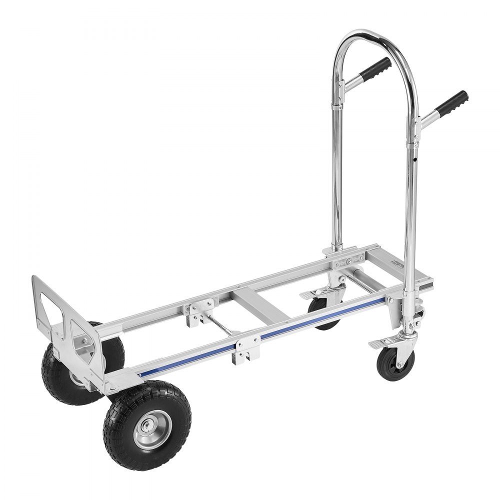 2 in 1 steekwagen 454 kg transportwagen met 4 wielen Converteerbare platformwagen met antisliphandgreep Draagbare steekwagenwagen voor het verplaatsen van kantoor, magazijn, supermarkt