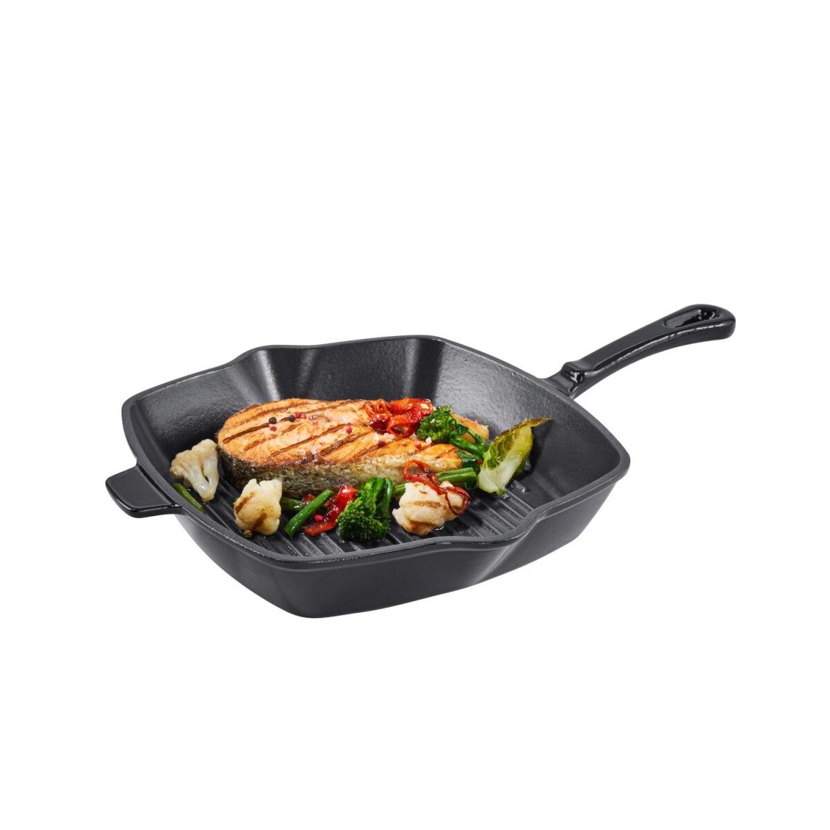 SILVERCREST® Premium cast iron grill pan, Ø 24 cm