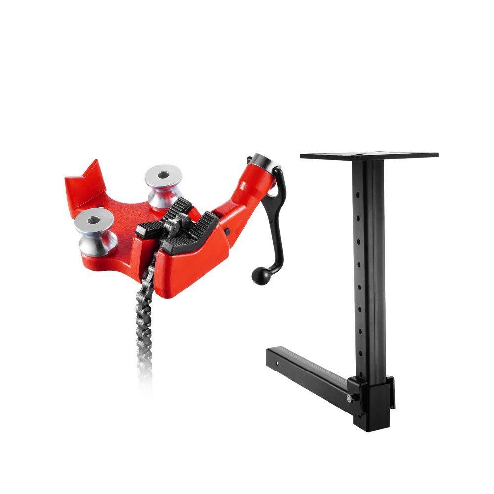 Chain Pipe Vise, Pipe Capacity 3.175-125mm, 660mm Chain and Cast Iron Base, Towbar Vise Plate Holder with Adjustable Height - Fits 50x50mm Receiver Chain Pipe Vise, Pipe Capacity 3.175-125mm, 660mm Chain and Cast Iron Base, Towbar Vise Plate Holder with Adjustable Height - Fits 50x50mm Receiver