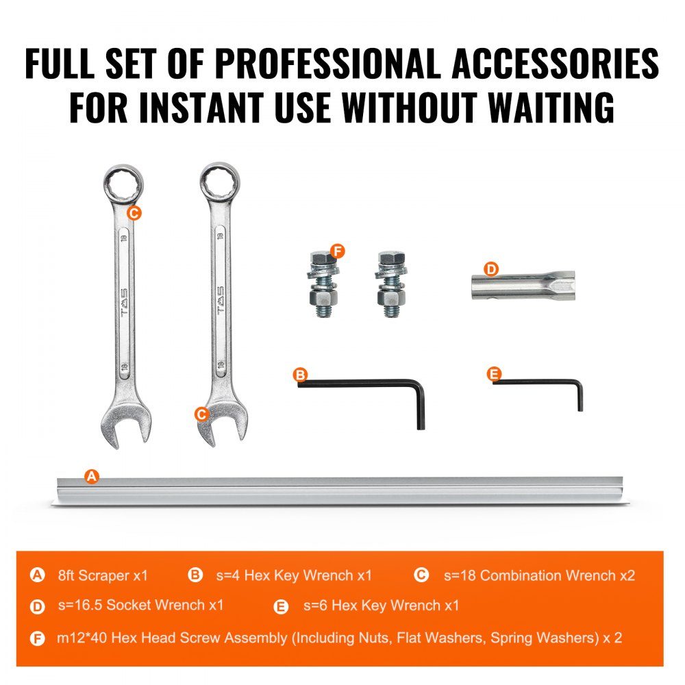 with 2445-mm-Aluminiumplatten-Stangensatz aerated concrete screed machine with straight edges, 4-stroke vibration motor for cement processing with height-adjustable handles, high-efficiency concrete tools with 6500 rpm