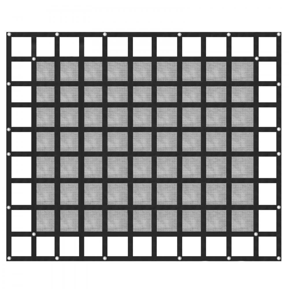 Mesh Cargo Net, 8' x 7' Pickup Truck Bed Cargo Net, Heavy Duty Cargo Nets with Clamp Buckles, S-Hooks and Cross Straps, Trailer, SUV and Jeep Bed Cargo Net (96" x 80")