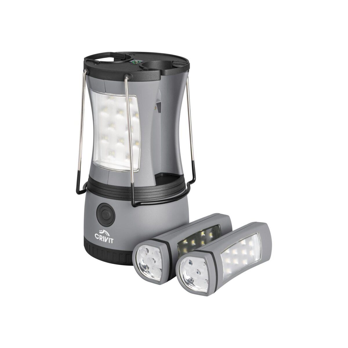Lampe de camping CRIVIT 2 en 1 (gris)