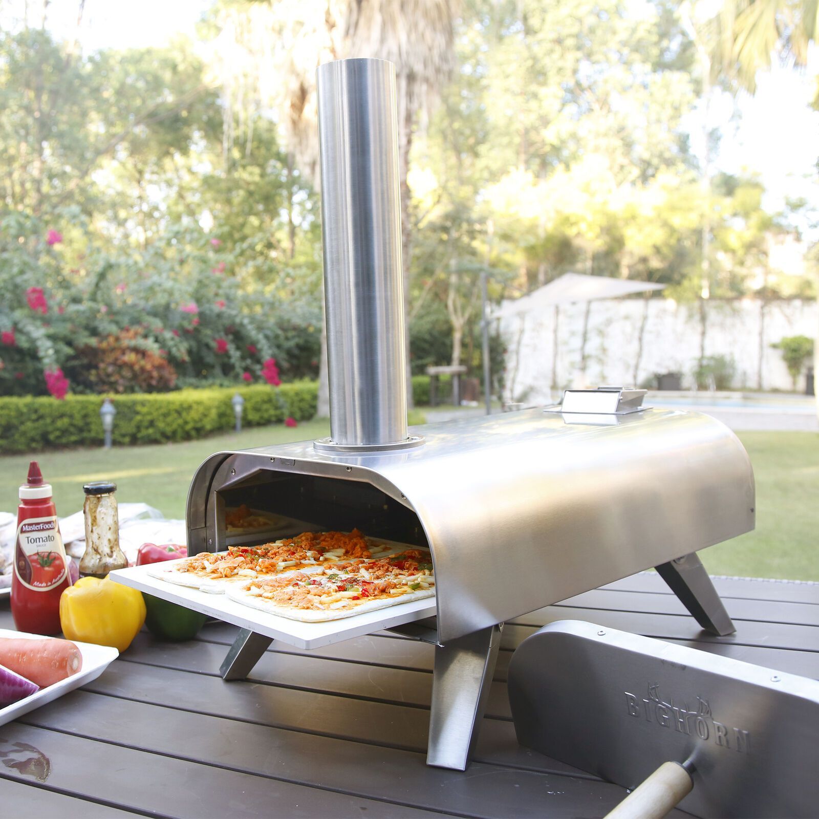 Grill na świeżym powietrzu Drewniany grill wędzarniczy Przenośny piec do pizzy Grill na świeżym powietrzu Drewniany grill wędzarniczy Przenośny piec do pizzy