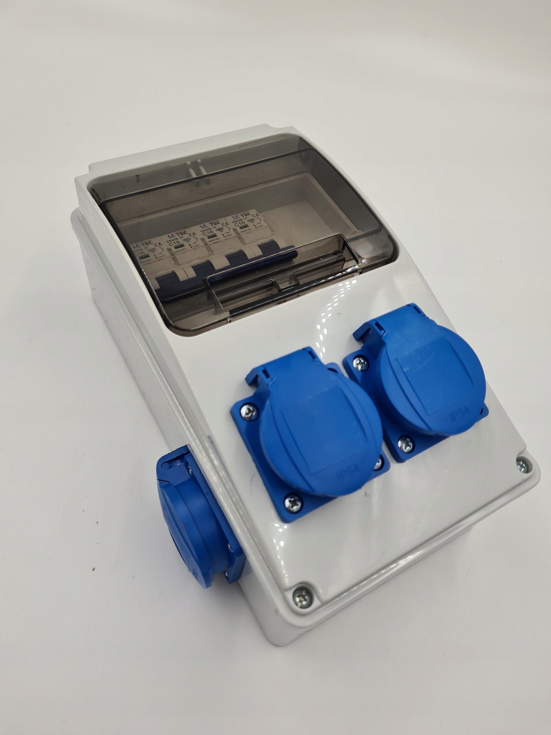 BAUSCHALTANLAGE SCHALTANLAGE Wandverteiler Baustrom Elektroverteilerkasten 4x230V Set 1