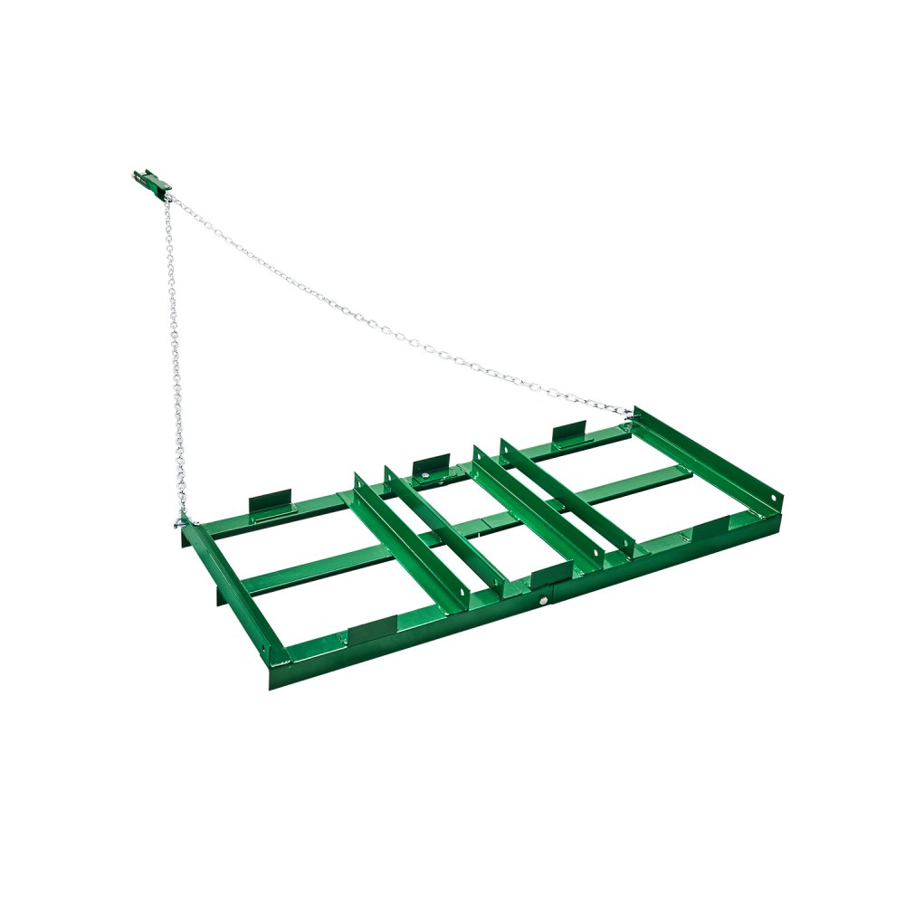 Drag Harrow, 1220x500x100mm, Meadow Tow with Adjustable Bars & 1830mm Chain, Meadow Harrow for ATVs, UTVs, Tractors, Lawnmowers, Towing Tool for Leveling Lawn
