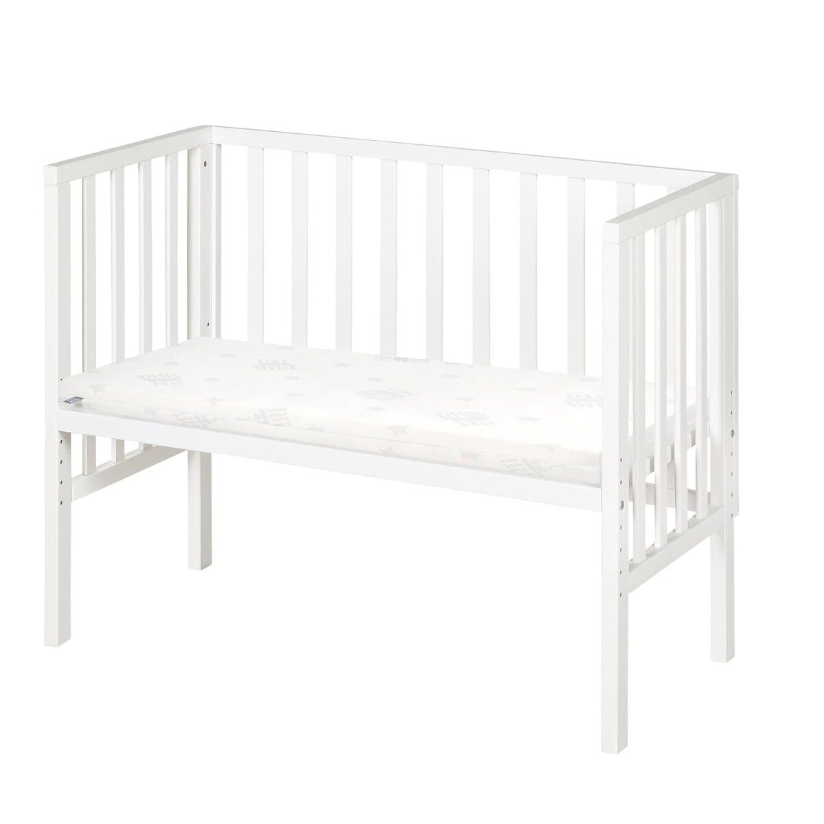 lit d'appoint roba 'safe sleep®', 2en1 avec barrière, bois/blanc