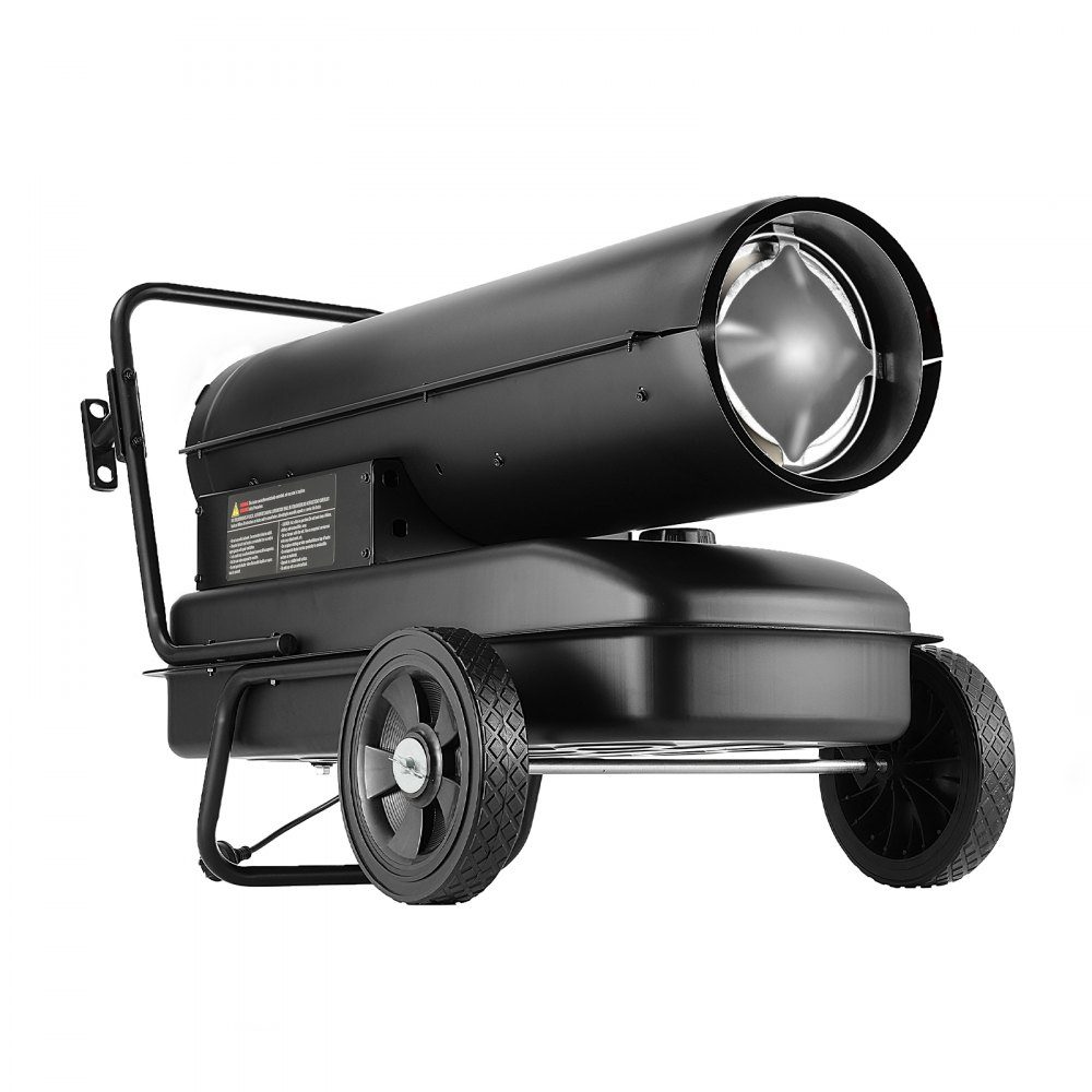 Kerosene/Diesel Hot Air Heater, 100,000 BTU Torpedo Space Heater, Portable with Thermostat Control, 38L Tank, Efficient Indoor Outdoor Kerosene Heater for Home, Construction Site, Industrial, Workshop, Black