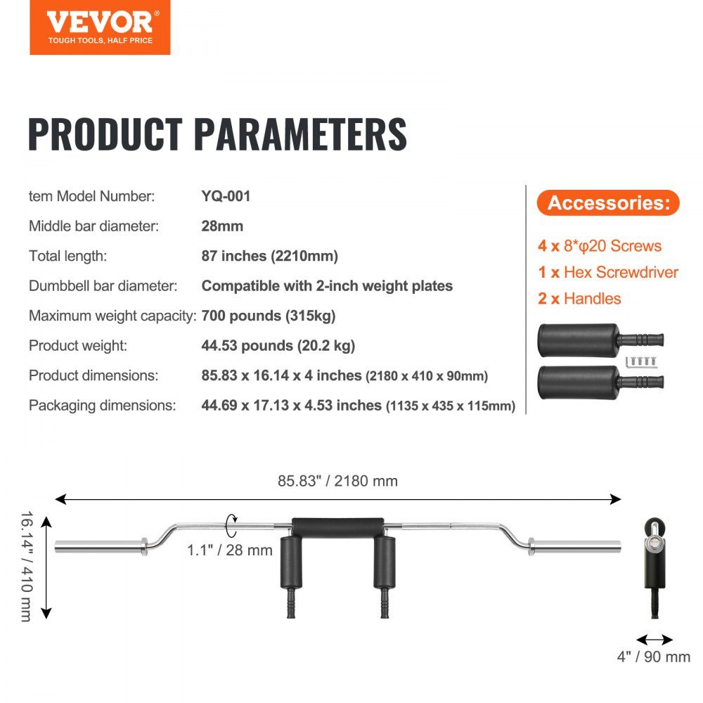 Dumbbell bar dumbbell bar 2210 mm total length, barbell storage stand 315 kg load capacity, curl dumbbell bars steel barbell set, dumbbells, strength training