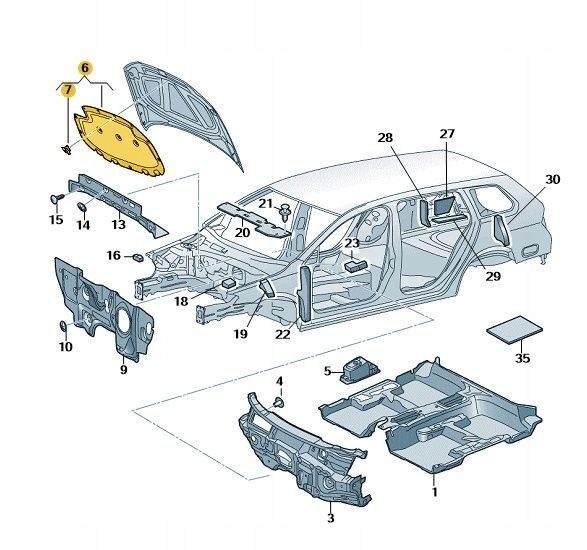 Original CUPRA LEON 5FA863831 Motorhauben-Schalldämmung