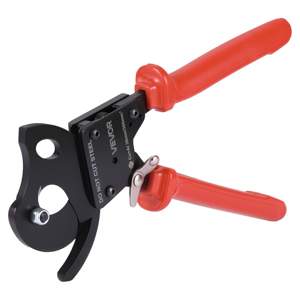Ratschen-Kabelschneider, Federstahlklingen mit PVC-beschichteten Griffen, Schnelllöseknopf, Ratschen-Kabelschneider zum Schneiden von Kupfer- und Aluminiumkabeln bis 600 MCM / 300 mm² Ratschen-Kabelschneider, Federstahlklingen mit PVC-beschichteten Griffen, Schnelllöseknopf, Ratschen-Kabelschneider zum Schneiden von Kupfer- und Aluminiumkabeln bis 600 MCM / 300 mm²
