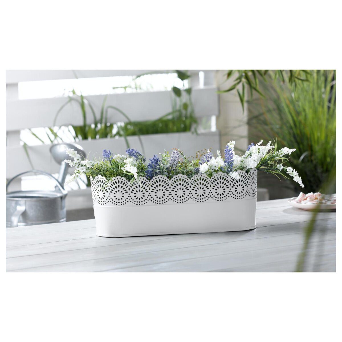 LIVARNO home nostalgic flower pots, for indoor and outdoor use (large oval white)