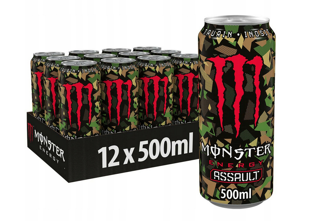 12× Monster Energy Drink 500 ml Assault