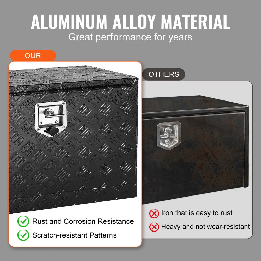 Truckbox Tool Box, Underbody Trailer Box, Tool Box 760x432x457mm Pickup Storage Box, Aluminum Alloy, 30kg Heavy Duty Tool Box, Lockable Storage Box Truckbox Tool Box, Underbody Trailer Box, Tool Box 760x432x457mm Pickup Storage Box, Aluminum Alloy, 30kg Heavy Duty Tool Box, Lockable Storage Box