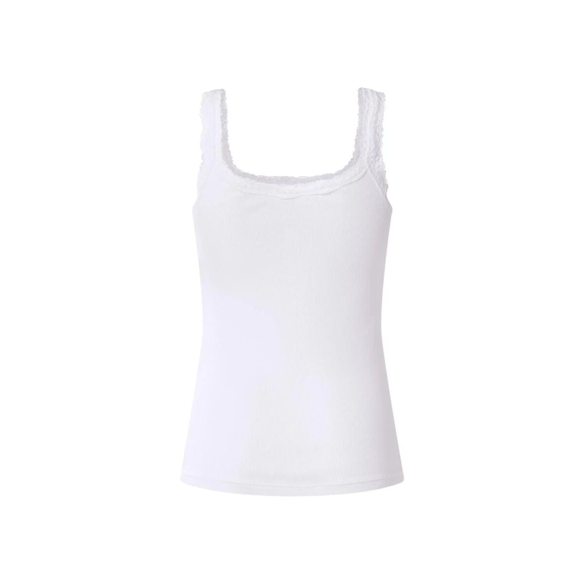 ESMARA® Damen-Ripp-Tops mit Spitze, 3er-Pack (Schwarz/Weiß, S(36/38))