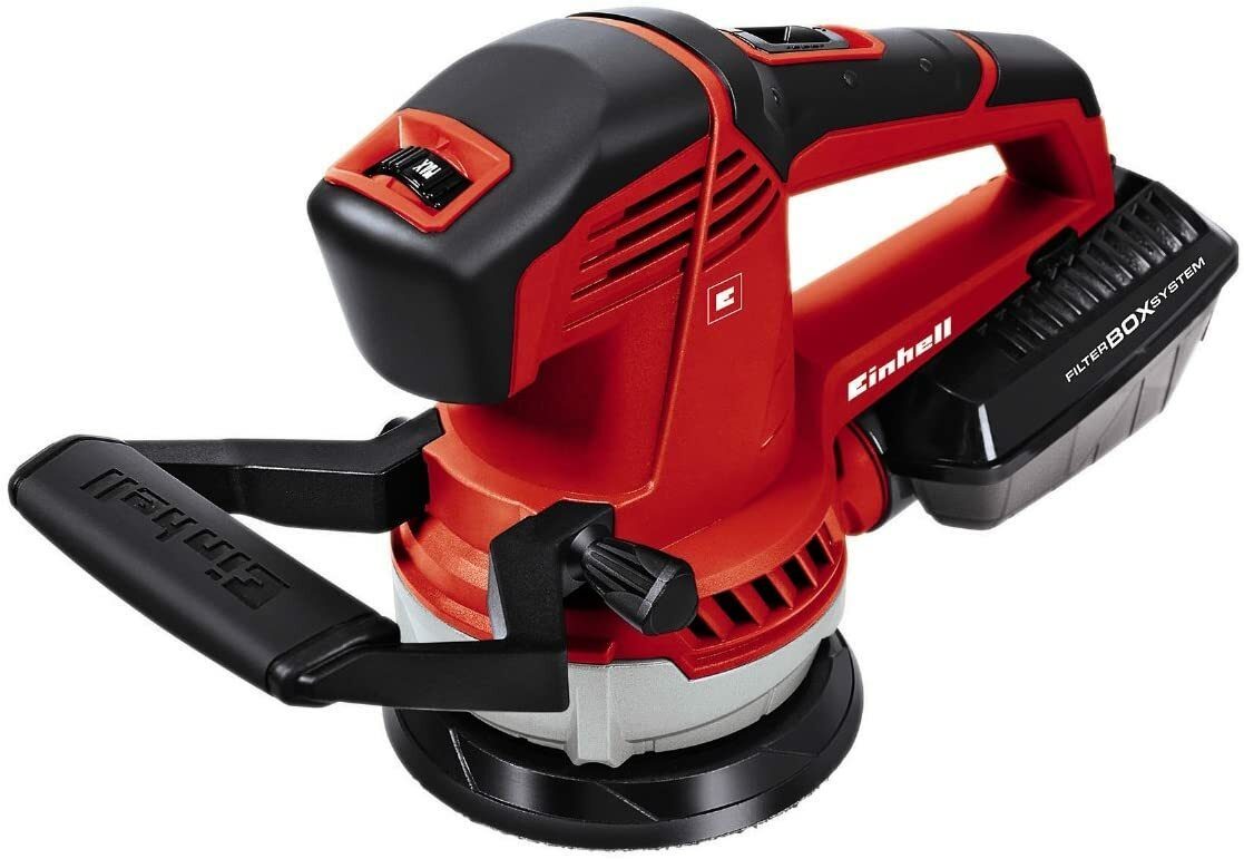 Einhell eccentric sander TE-RS 40 E (400 W, sanding plate Ø 125 mm, speed control, dust collection box and suction adapter, case)