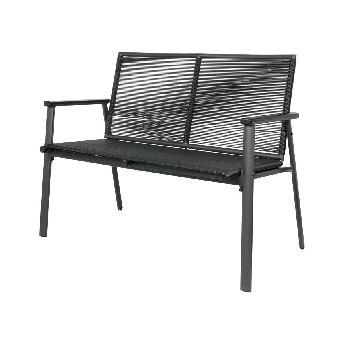 LIVARNO HOME “Miami” garden bench, in rope design, anthracite