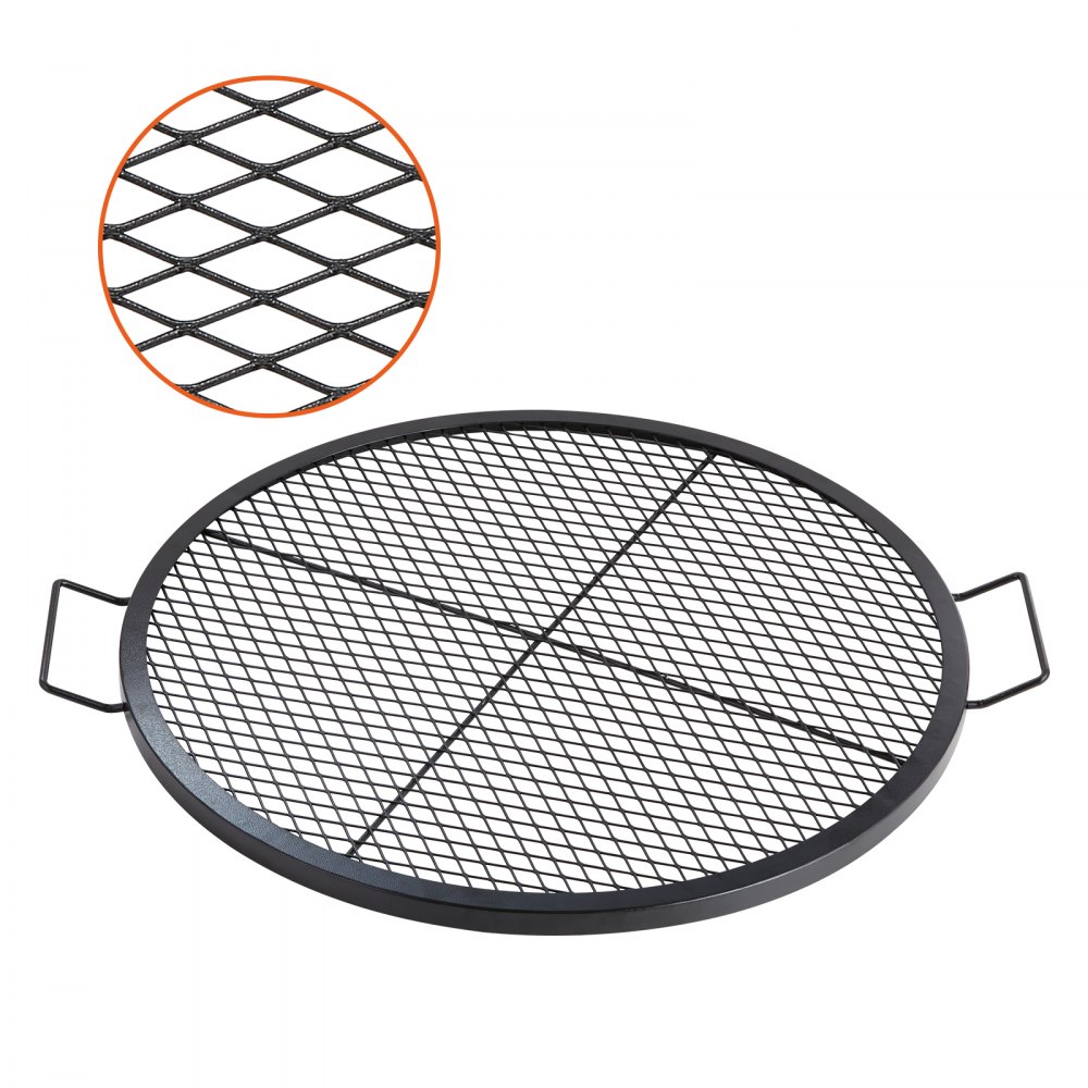 X-Marks Grille de barbecue pour foyer, Φ 760 x 25 mm, grille de barbecue en acier avec poignée et support X-Wire, batterie de cuisine de camping portable pour fêtes et rassemblements en plein air, noir X-Marks Grille de barbecue pour foyer, Φ 760 x 25 mm, grille de barbecue en acier avec poignée et support X-Wire, batterie de cuisine de camping portable pour fêtes et rassemblements en plein air, noir
