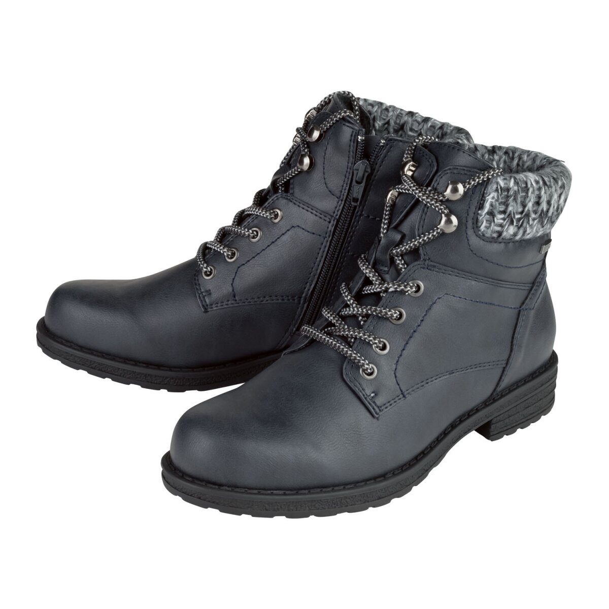 esmara women's lace-up boots, made of water-repellent upper material (navy blue, 39)