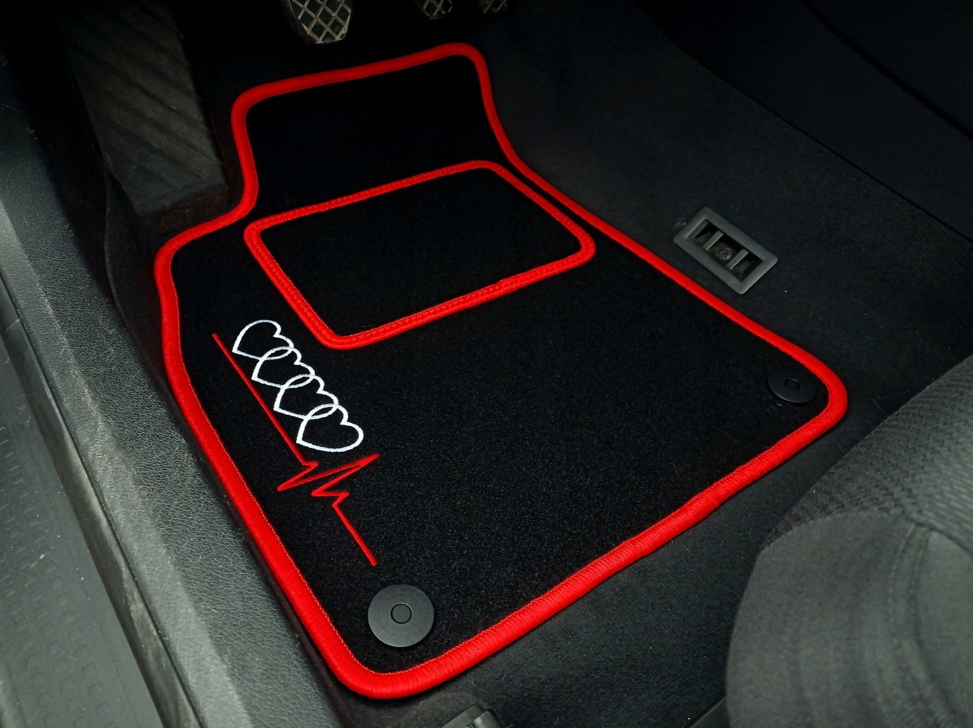 Handgemaakte velours matten vloermatten SET voor AUDI modelselectie + BORDUURSEL