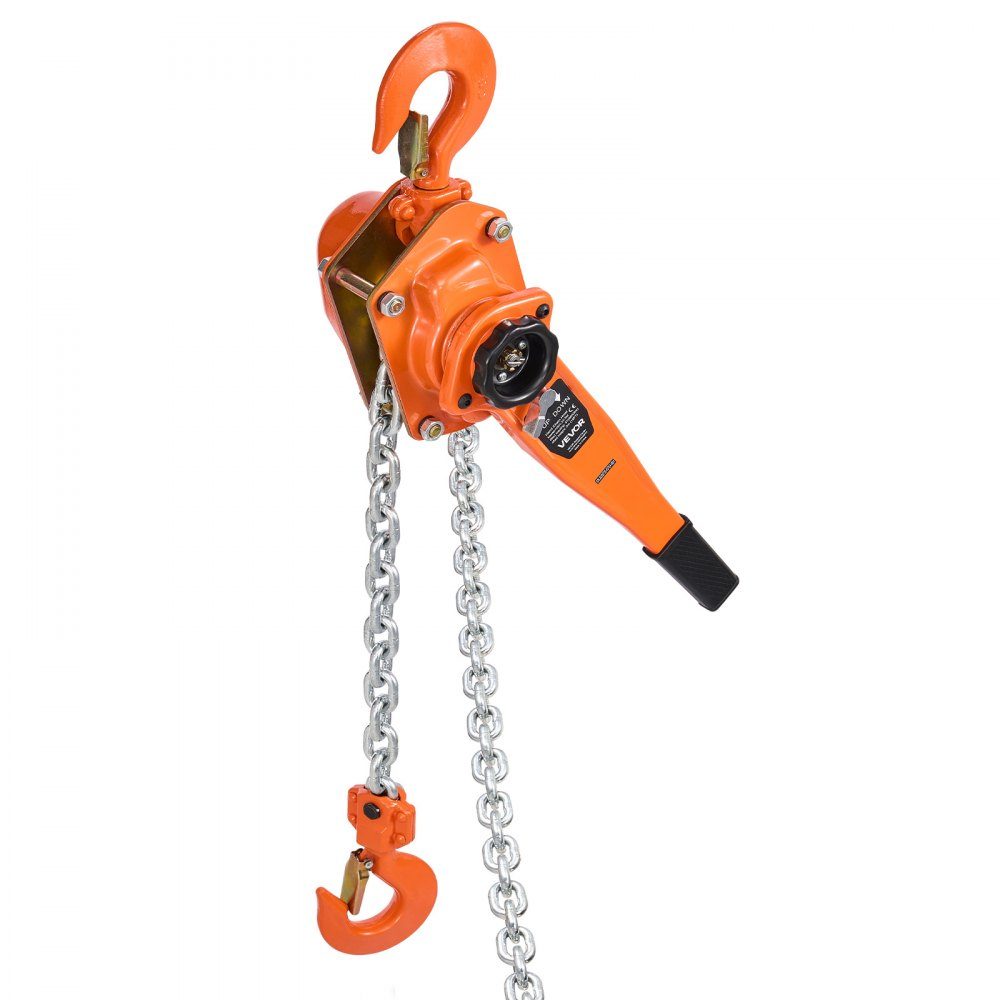 Lever Hoist, 3 Ton Capacity Hand Chain Hoist, 6m Lift, G80 Alloy Steel Chain with Mechanical Double Pawl Brake, 360° Swivel Hooks, Ratchet Hoist for Warehouse Construction, Garage