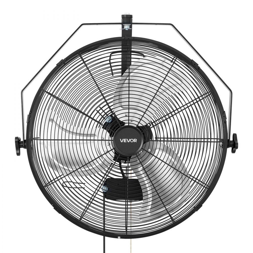 2x 120W Industrie-Wandventilator 60 cm, 7 m/s oszillierender Wandventilator mit 3 Stufen & verstellbarem Neigungswinkel, gewerblicher Industrieventilator für Werkstatt, Garage, Lager, Fitnessstudio, Schwarz