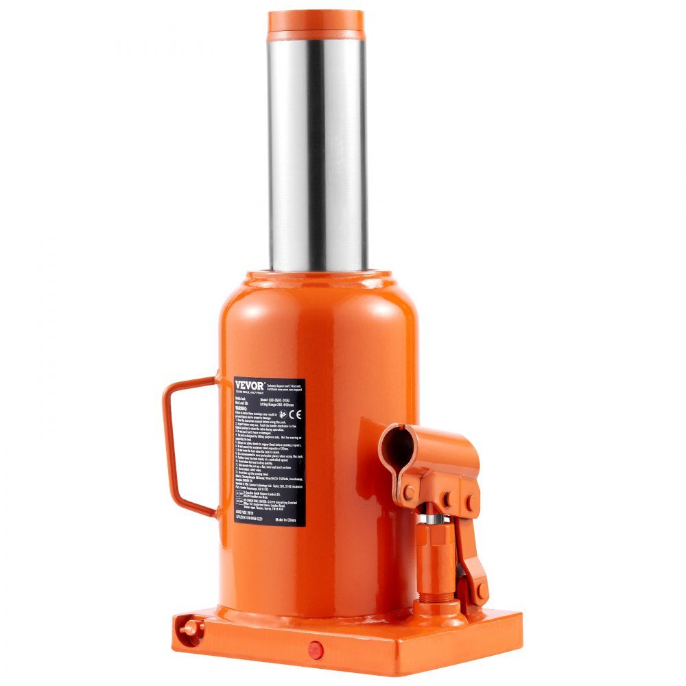 Hydraulic Jack, 50 Ton Stamp Jack, Bottle Jack with 28-44cm Lift Range and 3 Piece Long Handle for Car Pickup Truck RV Car Repair Industrial Engineering