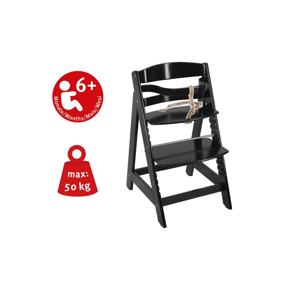 roba Kinderhochstuhl »Sit Up III«, mitwachsend und ergonomisch (schwarz) gut