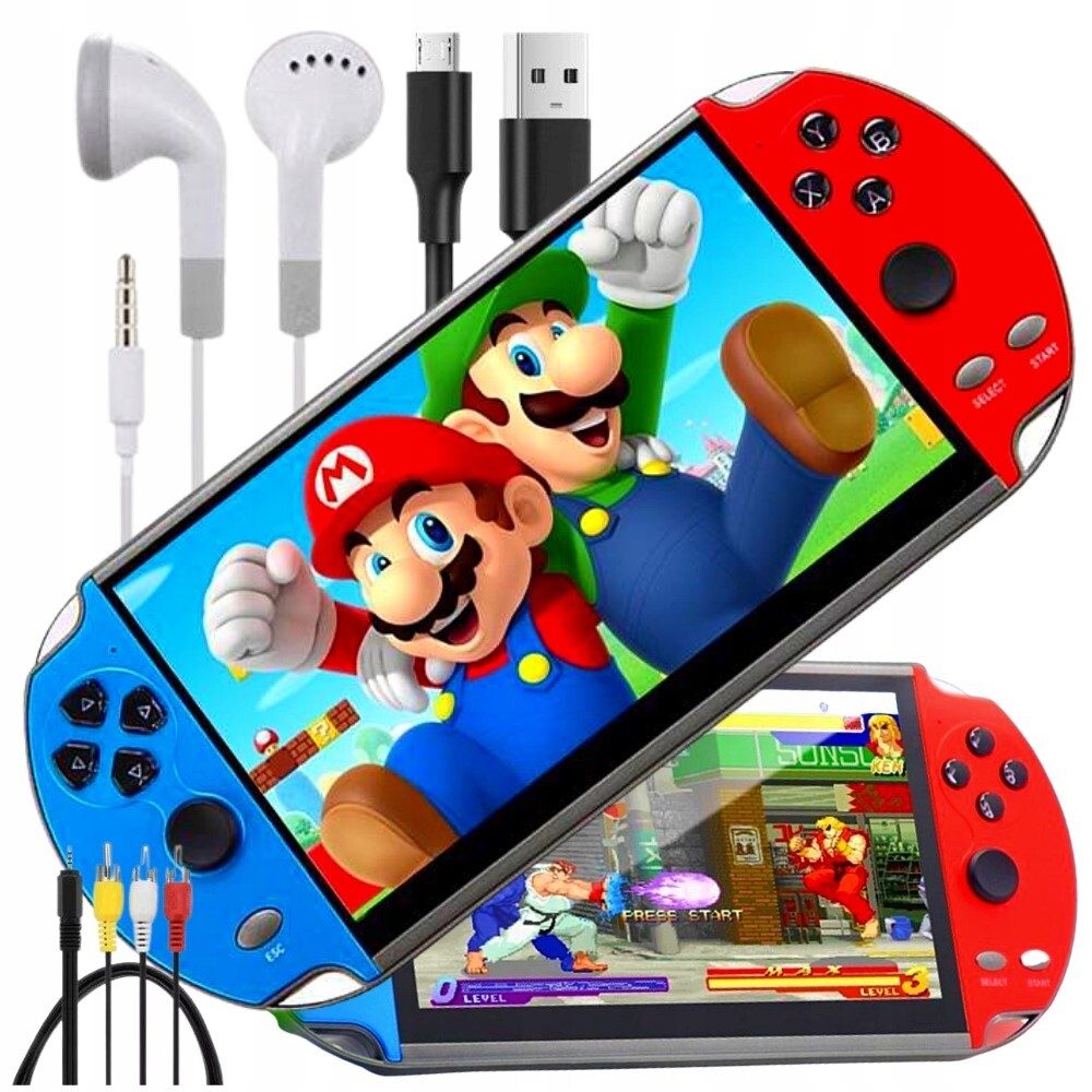 Konsole All-In-One 5,1'' Bildschirm 8GB mehr als 1000 vorinstallierte Spiele XXL-Starterset
