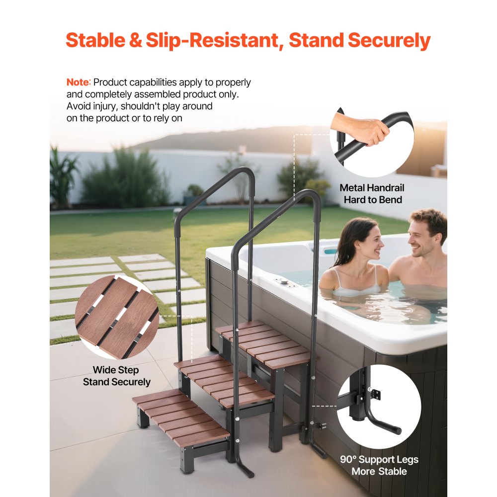 Badewannen-Stufen-Pool-Treppe, 3-stufige Wohnmobil-Treppe, 640,08 mm breite Außentreppe für oberirdische/aufblasbare Pools mit einer Tragfähigkeit von 500 Pfund, vielseitig einsetzbar für Veranda und Terrasse Badewannen-Stufen-Pool-Treppe, 3-stufige Wohnmobil-Treppe, 640,08 mm breite Außentreppe für oberirdische/aufblasbare Pools mit einer Tragfähigkeit von 500 Pfund, vielseitig einsetzbar für Veranda und Terrasse