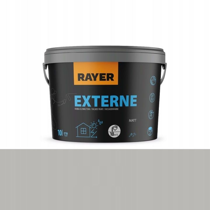 RAYER gevelverf 10L grijs – hoogwaardige en duurzame buitenverf RAYER gevelverf 10L grijs – hoogwaardige en duurzame buitenverf