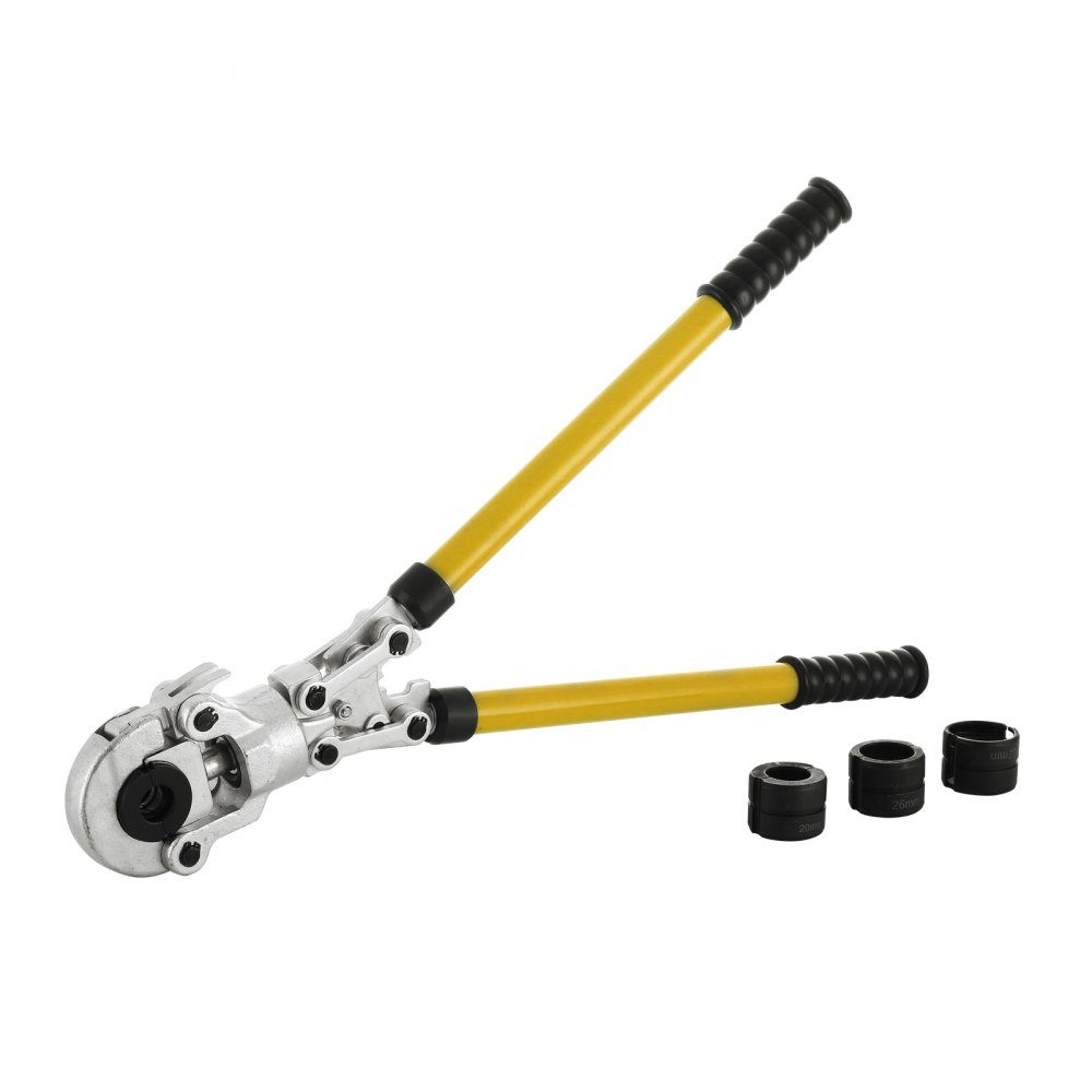 Perstang TH 16, TH 20, TH 26, TH 32, perstang, perstang Ø 16-32 mm, pijppertang geel, stalen perstang met ergonomische en antisliphandgreep, pijppertang 530-750 mm uitschuifbaar