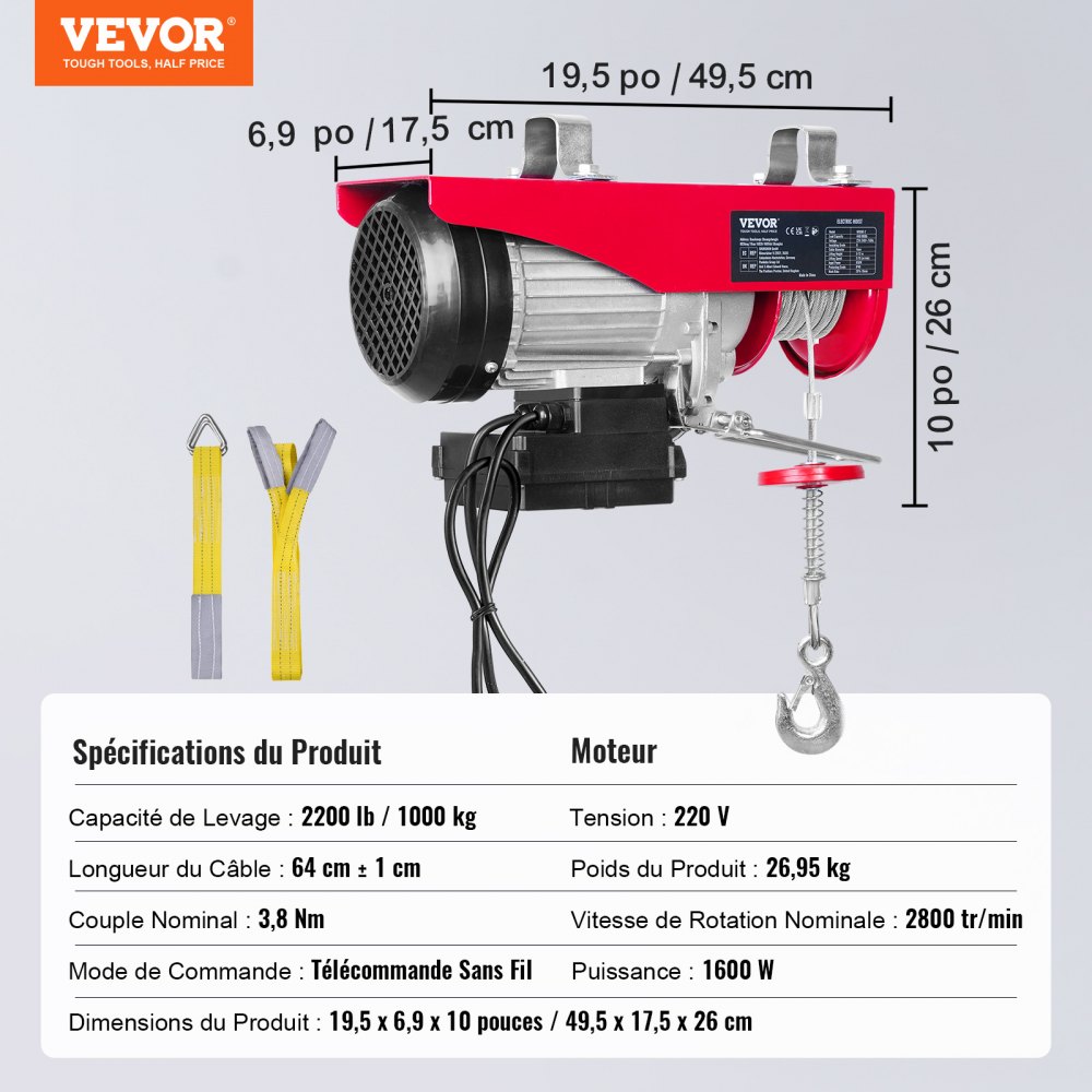 230 V elektrische Seilwinde, 500 kg bis 1000 kg Hubhöhe, 12 m Seilmotorwinde, 1600 W Motorrolle, 10 m/min Hubgeschwindigkeit, Hebezeug mit kabelloser Fernbedienung, Seilzug, Kettenzug 230 V elektrische Seilwinde, 500 kg bis 1000 kg Hubhöhe, 12 m Seilmotorwinde, 1600 W Motorrolle, 10 m/min Hubgeschwindigkeit, Hebezeug mit kabelloser Fernbedienung, Seilzug, Kettenzug