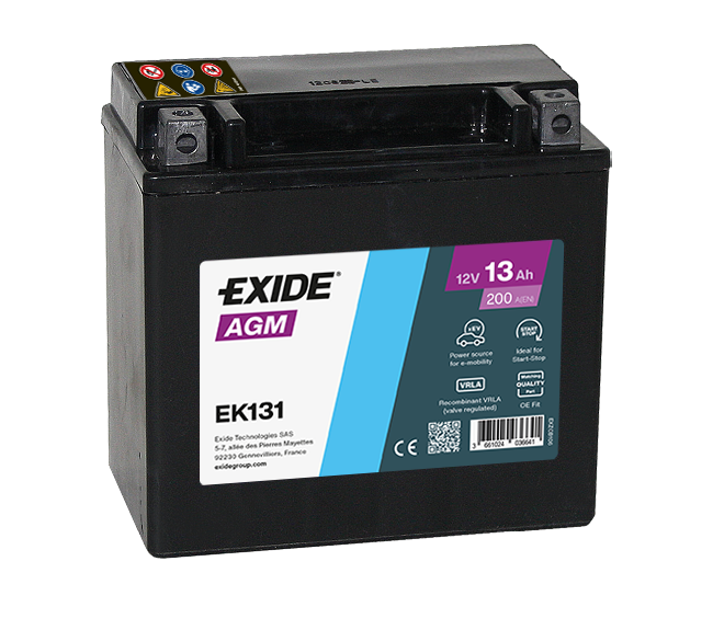 EXIDE AGM EK131 13Ah 200A WSPARCIE NAPIĘCIA – Art.-Nr. 3661024036641 – Art.-Nr. HT-47192