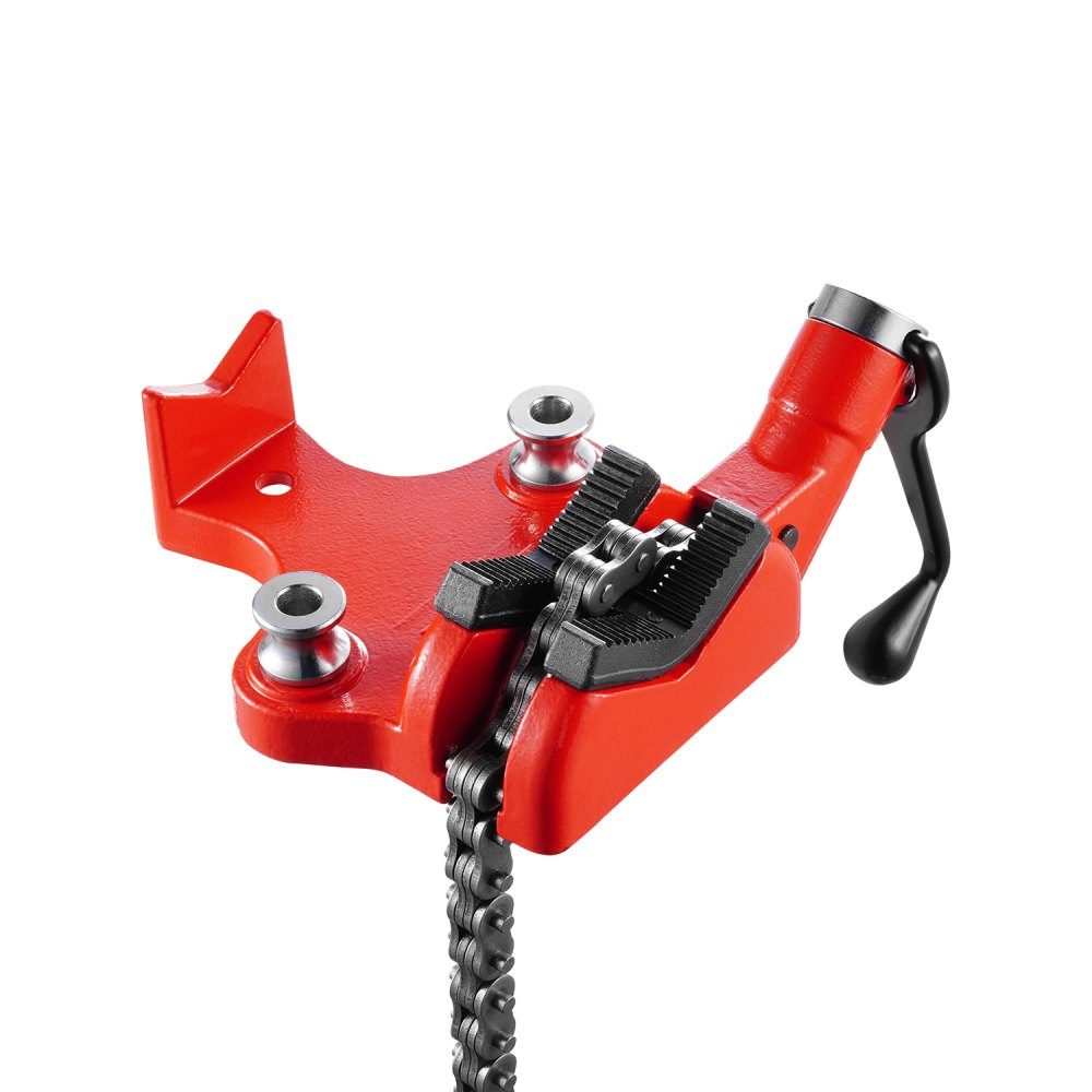 Kettingpijpschroef, 6,35-152,4 mm pijpcapaciteit, 710 mm zware ketting en gietijzeren basis, industriële kwaliteit pijpklemming voor loodgieterswerk, autoreparatie, metaalbewerking